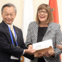 15 October 2019 National Assembly Speaker Maja Gojkovic and the Parliament Speaker of Thailand Chuan Leekpai